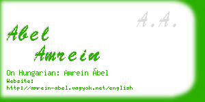 abel amrein business card